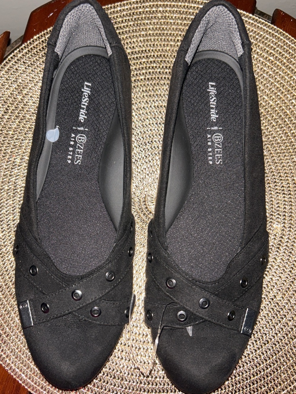 NEW Life Stride BZEES Black Studded Flats 
Kira Ballet Flat Embellished Size 9?